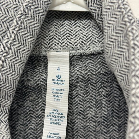 LIKE NEW Lululemon Define Nice Asana Herringbone Tweed Jacket size 4 Coat LOLE - Picture 4 of 15